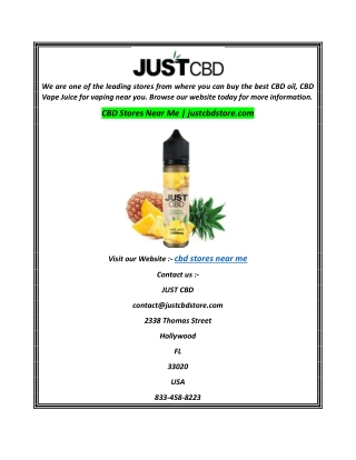 CBD Stores Near Me  justcbdstore.com