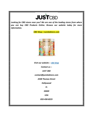 CBD Shop  Justcbdstore.com