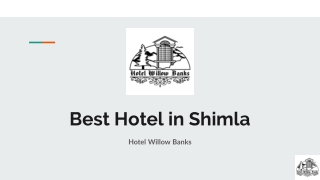 Best Hotel in Shimla