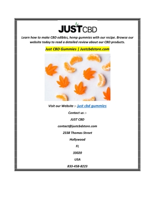 Just CBD Gummies  Justcbdstore.com