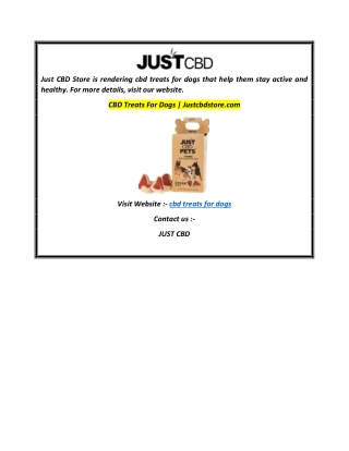 CBD Treats For Dogs  Justcbdstore.com