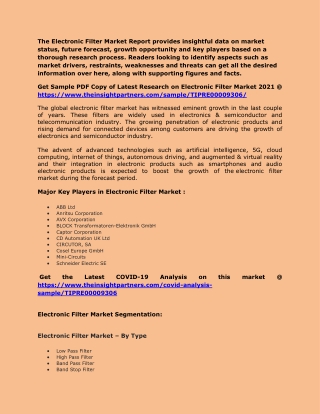 Electronic Filter Market