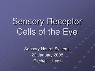 Sensory Receptor Cells of the Eye