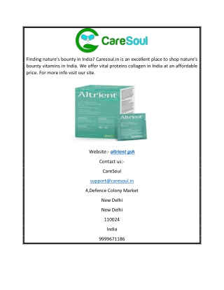 altrient gsh | Caresoul.in