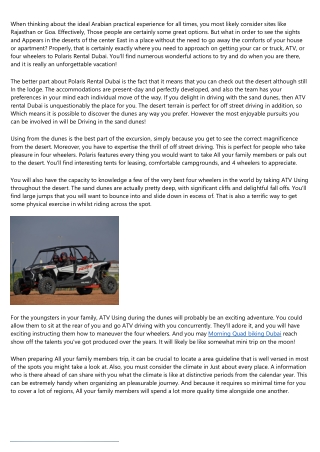 7 Answers to the Most Frequently Asked Questions About Quad bike safari Dubai