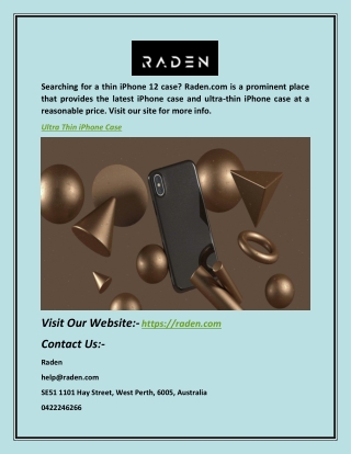 Ultra Thin Iphone Case | Raden.com