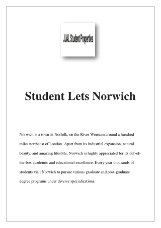 student lets norwich   JJAL Properties