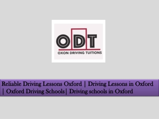 Oxford driving lessons