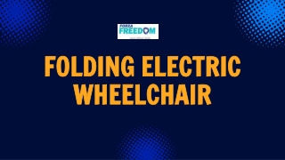 Folding Electric Wheelchair
