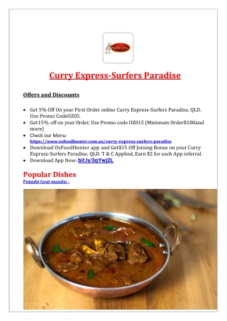 5% off - Curry Express Surfers Paradise Indian Restaurant, QLD