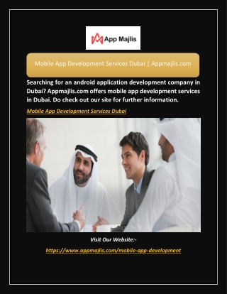 Mobile App Development Services Dubai | Appmajlis.com