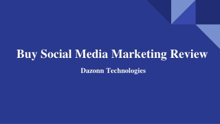 Buy Social Media Marketing Review