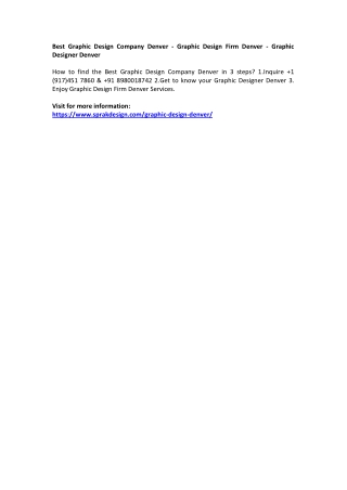Best Graphic Design Company Denver - Graphic Design Firm Denver - Graphic Design