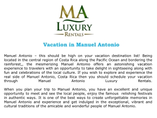 Vacation in Manuel Antonio