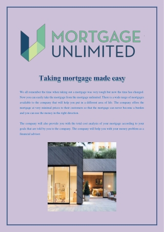 Mortgage unlimited