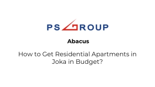 The102- How to Get Residential Apartments in Joka in Budget_