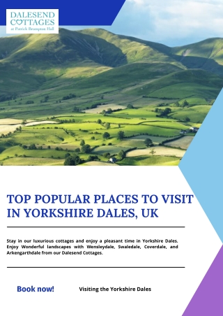 Top Popular Places to Visit in Yorkshire Dales, UK