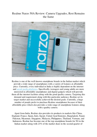 Realme Narzo 50A Review