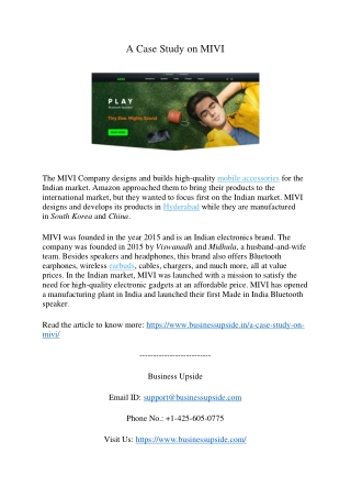 A Case Study on MIVI