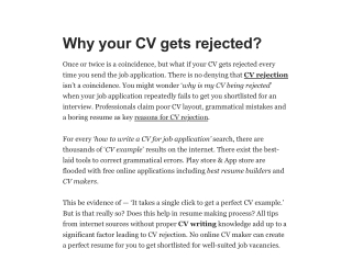 Why Do 90% of Resumes Get Rejected, and What You Can Do About It