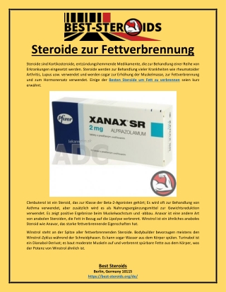 Steroide zur Fettverbrennung