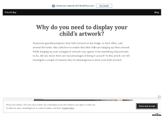 Why do you need to display your child’s artwork