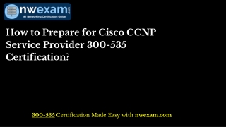 CCNP Service Provider | Cisco 300-535 SPAUTO Syllabus | 300-535 Exam Questions