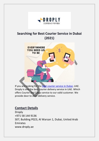 Searching for Best Courier Service in Dubai (2021)