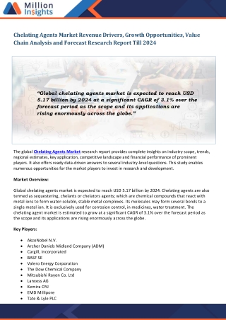 Chelating Agents Market