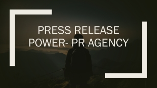 PRESS RELEASE POWER- PR AGENCY