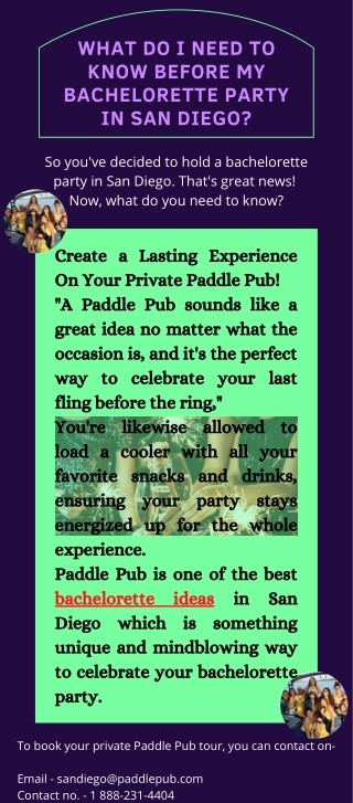 What do I need to know before my bachelorette party in San Diego?