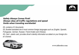 International Driving License Online - IDL Worldwide