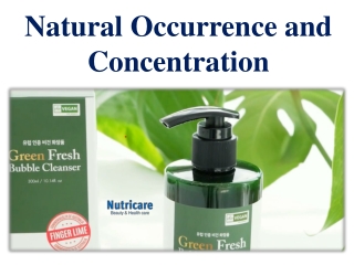 Natural Occurrence and Concentration