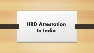 HRD Attestation in India