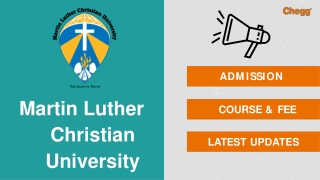 Martin Luther Christian University - [MLCU], Shillong