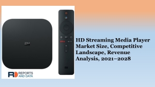 HD Streaming Media Player Market 2021 | Reports and Data