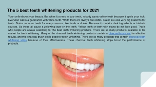 The 5 best teeth whitening products for 2021