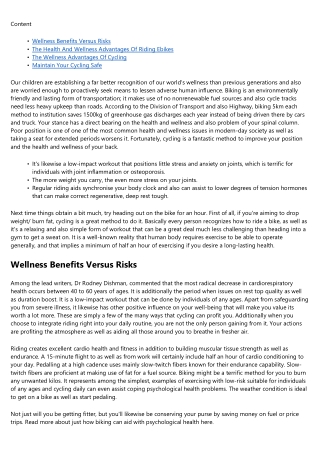 Benefits Of Cycling As Well As Commuting To Work By Bicycle