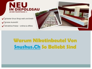 Warum Nikotinbeutel Von Snushus