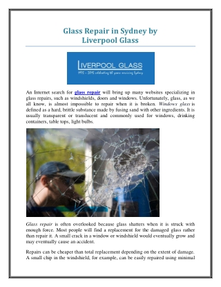 Glass Repair