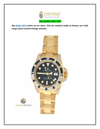 Buy Quality Rolex 1675