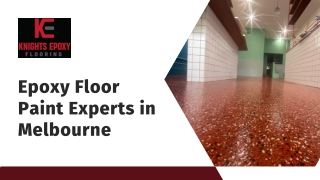 Epoxy Floor Paint Experts in Melbourne