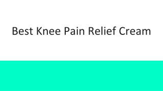 Best Knee Pain Relief Cream - Omnigel