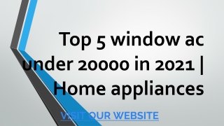 Top 5 window ac under 20000 in 2021  Home appliances