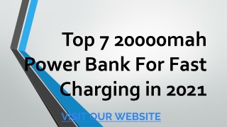 Top 7 20000mah Power Bank For Fast Charging in 2021