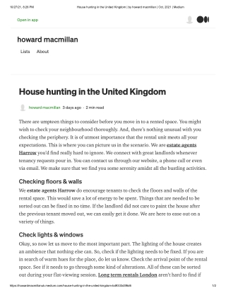 House hunting in the United Kingdom
