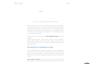 Why do you Need Indian Language Translation Services