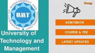 University of Technology & Management - [MITU], Shillong