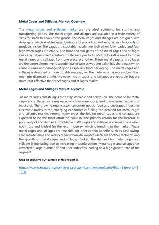 Metal Cages and Stillages Market