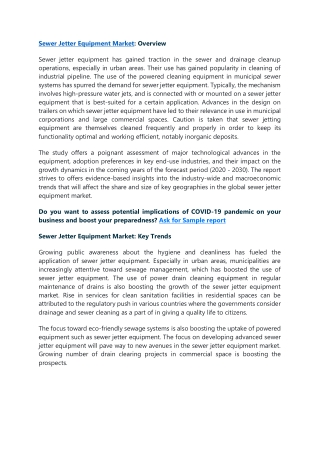 sewer jetter equipment market